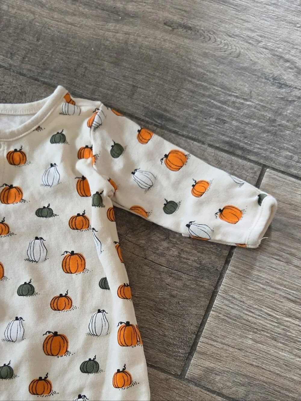 Zutano EUC 3 Months Pumpkin Print Footie Romper